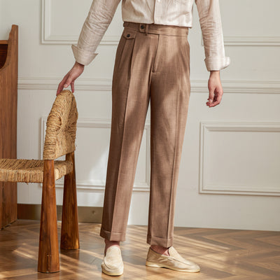 Pantalones de Vestir Clásicos Británicos para Hombre - Image 8