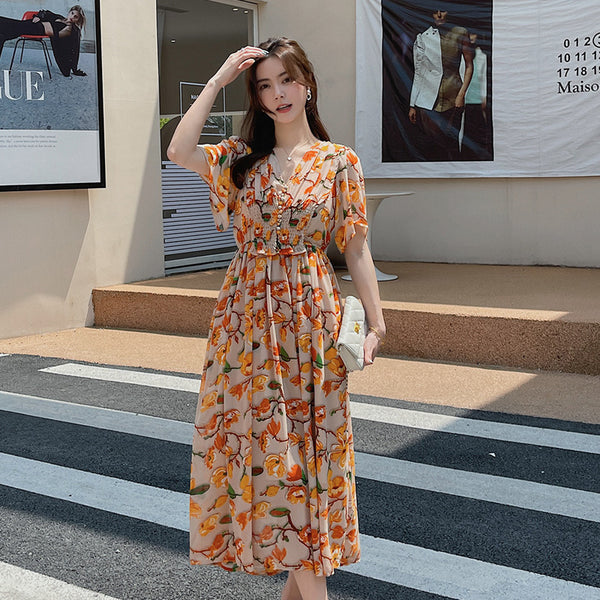 Vestido Largo Retro Elegante para Mujer