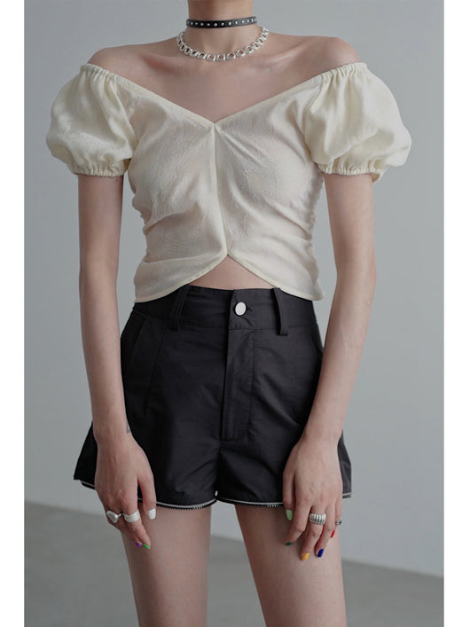 Blusa Elegante para Mujer con Mangas Abullonadas y Detalle Fruncido - Image 14