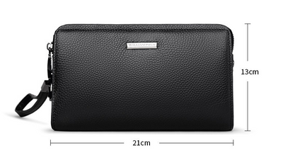 Cartera de Cuero Genuino para Hombre con Cierre de Combinación - Image 11