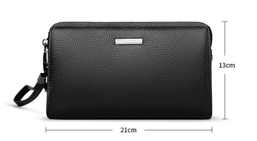Cartera de Cuero Genuino para Hombre con Cierre de Combinación - Image 11