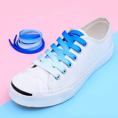 Zapatos de Lona Blancos Casual con Cordones Degradado Colorido - Image 2