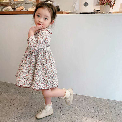 Vestido Princesa Infantil con Cuello Muñeca y Detalles de Encaje - Image 6