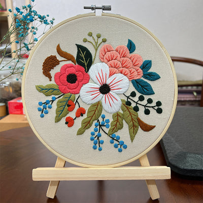 Kit de Costura para Cuadro Tridimensional con Flores Artesanales - Image 9