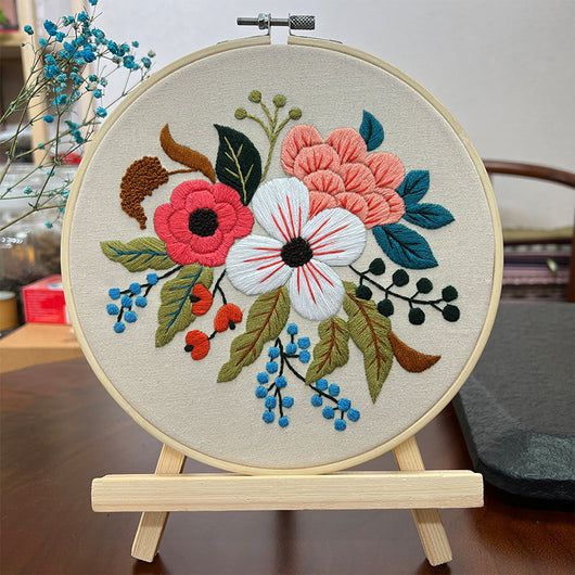 Kit de Costura para Cuadro Tridimensional con Flores Artesanales - Image 9