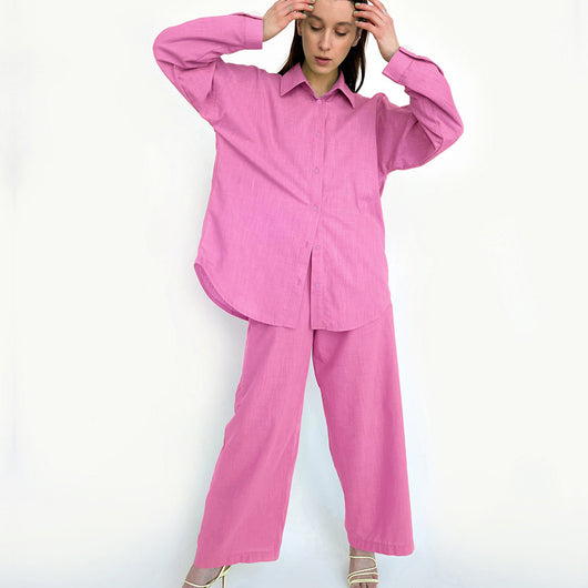 Camisa Larga de Algodón y Lino para Mujer - Colección Otoño Temprano - Image 8