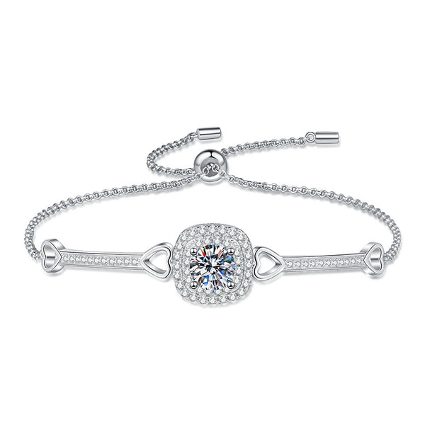 Pulsera de Plata Esterlina con Dije Cuadrado para Mujer - Image 5