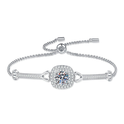 Pulsera de Plata Esterlina con Dije Cuadrado para Mujer - Image 5
