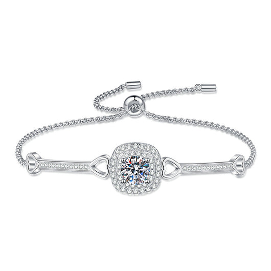 Pulsera de Plata Esterlina con Dije Cuadrado para Mujer - Image 5