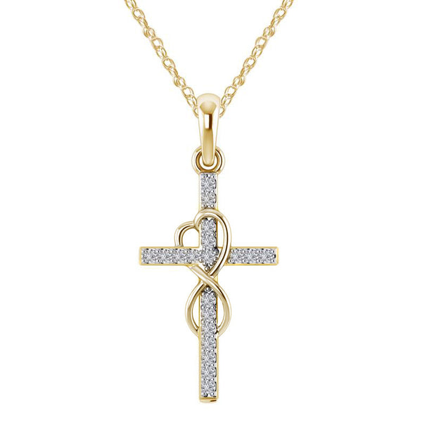 Collar con Colgante de Cruz Infinita y Acento de Diamante - Image 6