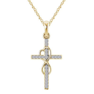 Collar con Colgante de Cruz Infinita y Acento de Diamante - Image 6