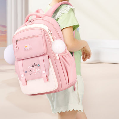 Mochila Escolar Infantil con Estampado de Dibujos Animados en Tela Oxford