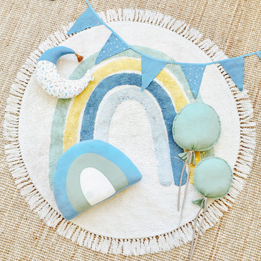 Tapete Redondo con Borlas para Cuarto Infantil - Image 3