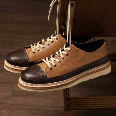 Zapatos Casuales de Cuero Genuino con Plataforma - Estilo Vintage Artesanal - Image 3