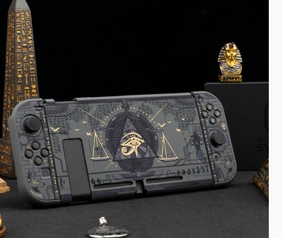 Funda Protectora Nintendo Switch Diseño Egipto Antiguo - Carcasa Rígida Negro con Grip - Image 7