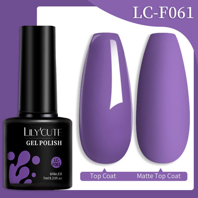 Set de Pegamento para Uñas con Brillo de Color Sólido - Image 96