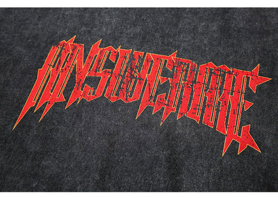 Playera Retro Desgastada con Estampado de Letras - Manga Corta - Image 10