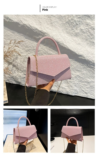 Bolso Cuadrado Pequeño con Diamantes para Mujer - Image 13