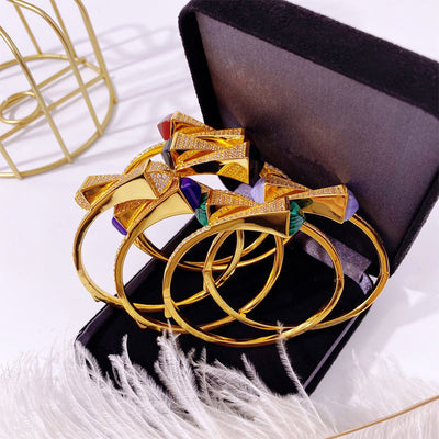 Pulsera Doble Pagoda con Diamantes para Mujer - Image 9