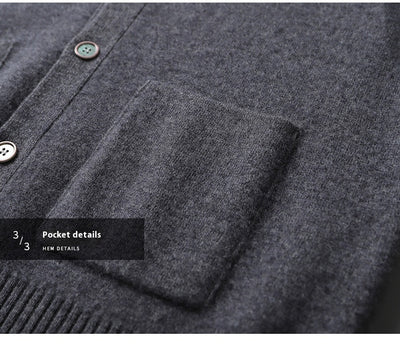 Suéter Cuello Alto Corto Tejido Grueso para Hombre - Image 13