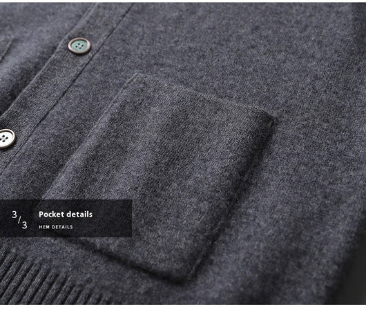 Suéter Cuello Alto Corto Tejido Grueso para Hombre - Image 13