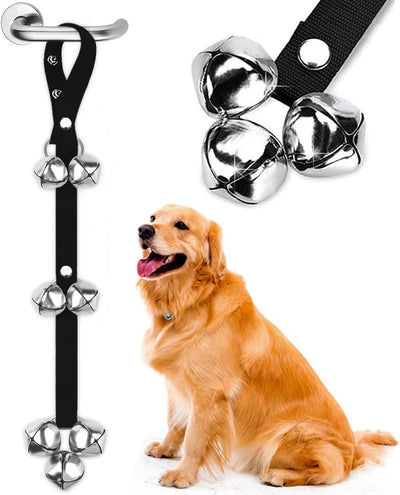 Timbre Adiestramiento Perros Premium - Campana Grande Ajustable para Entrenamiento de Cachorros