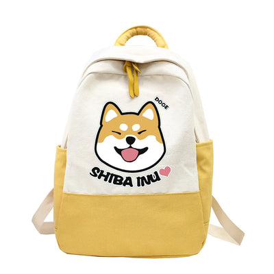 Mochila Canvas Shiba Inu Versátil para Uso Diario - Image 12
