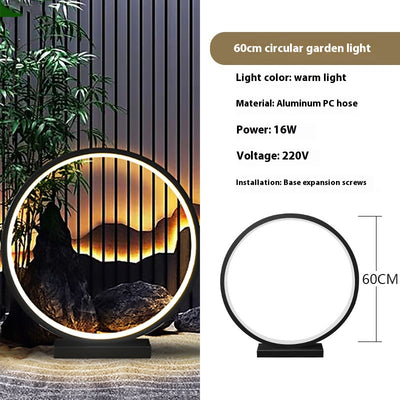Lámpara de Jardín Redonda Impermeable para Exteriores - Iluminación Moderna - Image 8