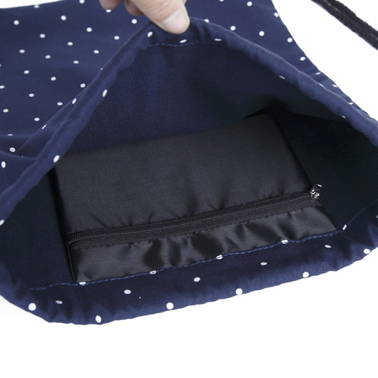Bolsa de Lona con Lunares y Cordón Ajustable - Image 9