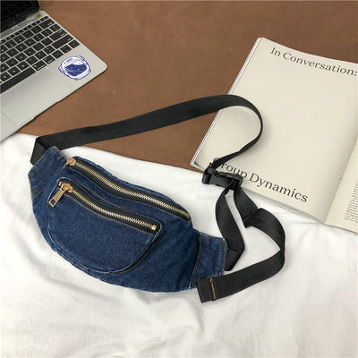 Bolsa de Pecho Denim Estilo Harajuku Japonés y Coreano - Image 2