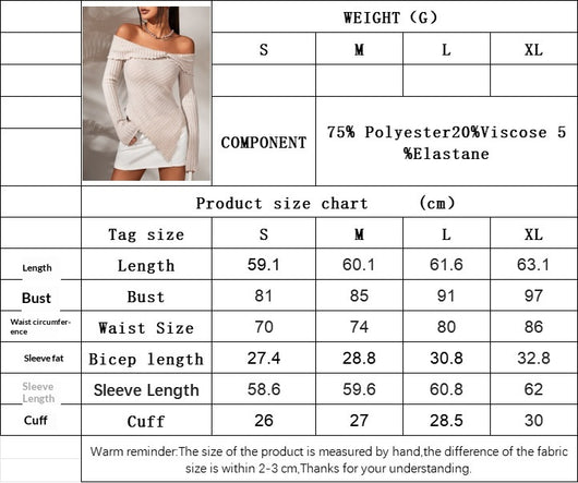 Blusa Elegante Hombros Descubiertos Manga Larga Asimétrica para Mujer - Image 8