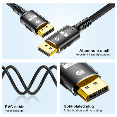 Cable DisplayPort 1.4 16K Macho a Macho con Funda Tejida - Image 20