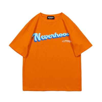 Camiseta Suelta Literary Letters NEVERHOOD - Diseño Europeo Americano - Image 7