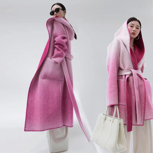 Abrigo Reversible de Cachemira para Mujer