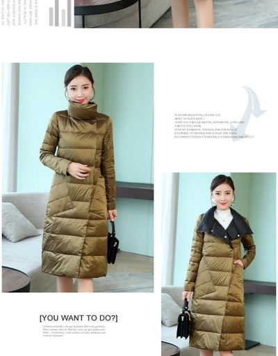 Chaqueta de Plumón de Pato Ligera - Abrigo Invernal Midi Elegante - Image 19