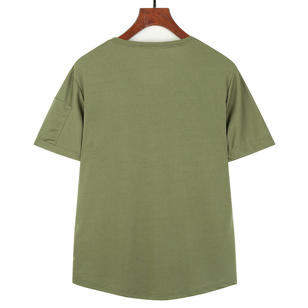 Playera Táctica Army Green de Algodón Transpirable para Hombre