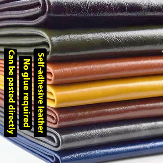 Adhesivos de Cuero Autoadhesivos Premium para Auto - Pegatinas de Cuero Oil Wax