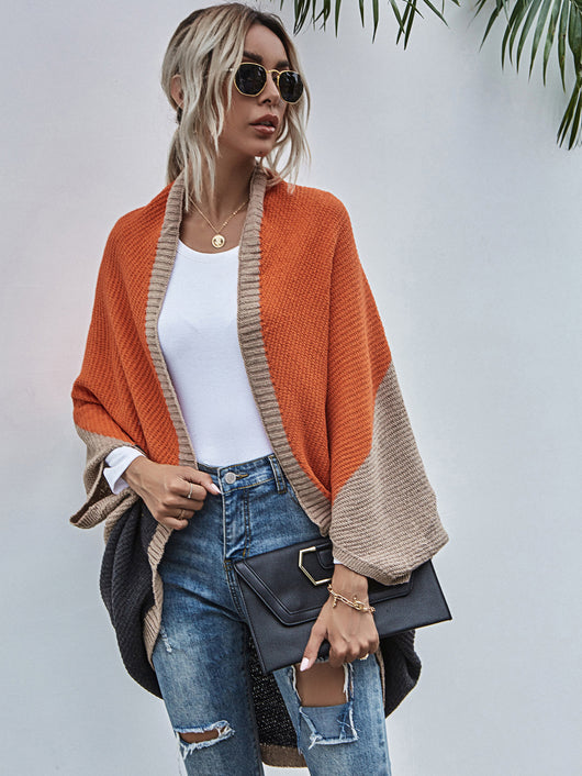 Cardigan Tejido de Invierno con Combinación de Colores - Image 2