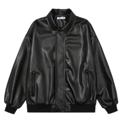 Chaqueta de Cuero PU con Hombros Acolchados para Adolescentes Talla Plus - Image 13