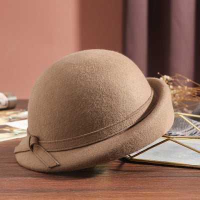 Sombrero de Fieltro Pura Lana con Lazo Elegante Estilo Británico - Image 7