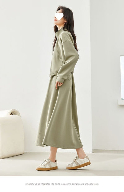 Falda Sastre Casual Verde Guisante para Mujer - Image 12