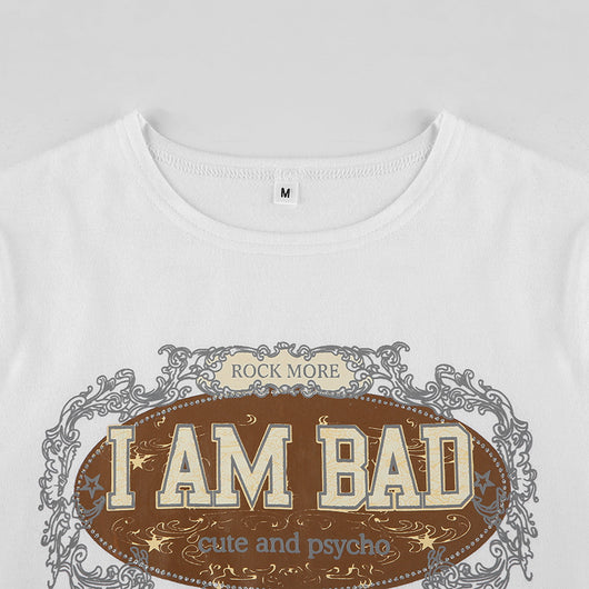 Blusa Cropped Cuello Redondo con Estampado de Letras - Image 20