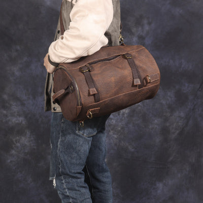 Mochila de Cuero Genuino Crazy Horse para Hombre - Gran Capacidad - Image 6