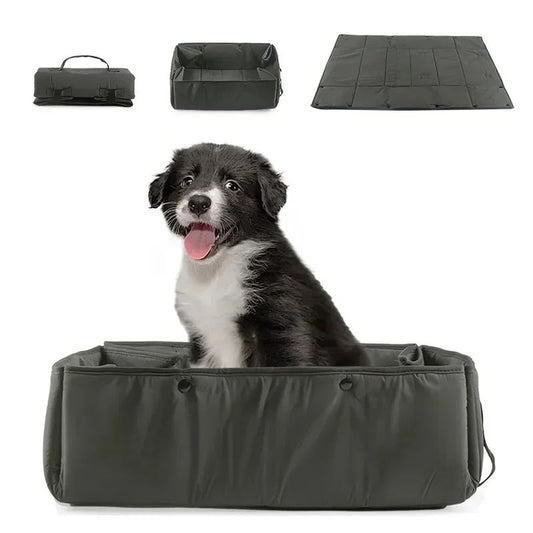 Cama Portátil 3 en 1 para Perros - Transportín Colapsible Resistente al Agua