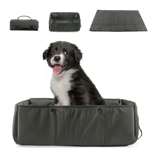 Cama Portátil 3 en 1 para Perros - Transportín Colapsible Resistente al Agua