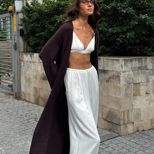 Cardigan Hueco Estilo Europeo y Americano con Escote en V - Image 7