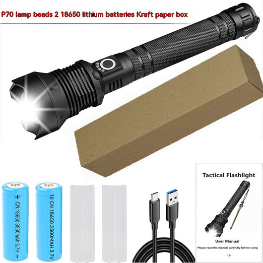 Linterna LED Telescópica XHP70 con Carga USB y Zoom Ajustable - Image 6