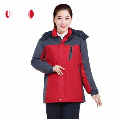 Chaqueta de Trabajo Acolchada Impermeable con Capucha para Invierno - Image 3