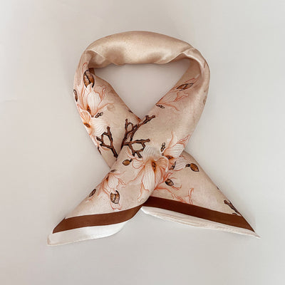 Pañuelo de Seda Cuadrado para Mujer - Diseño Estampado Versátil Primavera Verano - Image 24