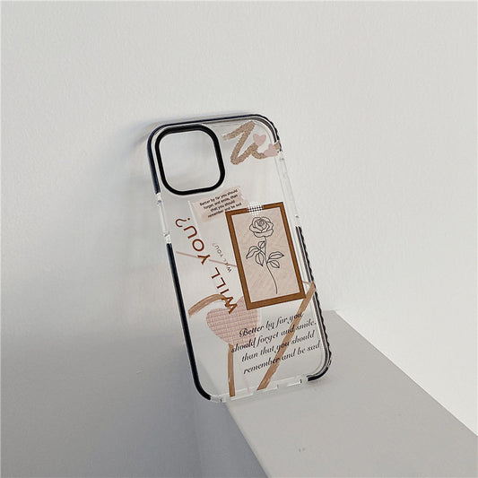 Funda Transparente para Celular Diseño Rosa Helado